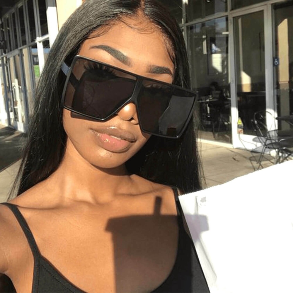 Oversized Square Sunglasses Women Fashion Shades Trendy Sun Glasses Festival New